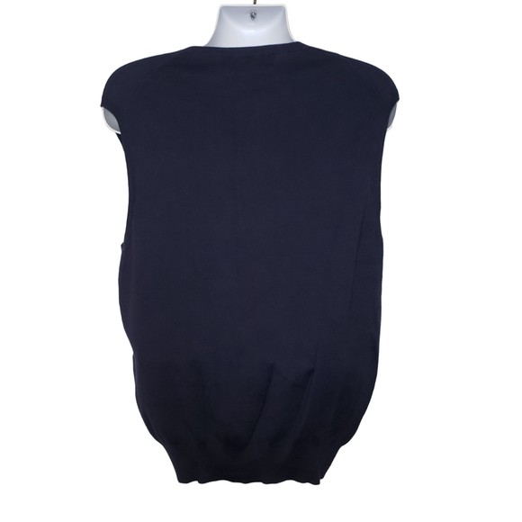 Polo By Ralph Lauren Navy Blue Pima Cotton V Neck Sweater Vest Size XL - Picture 2 of 7